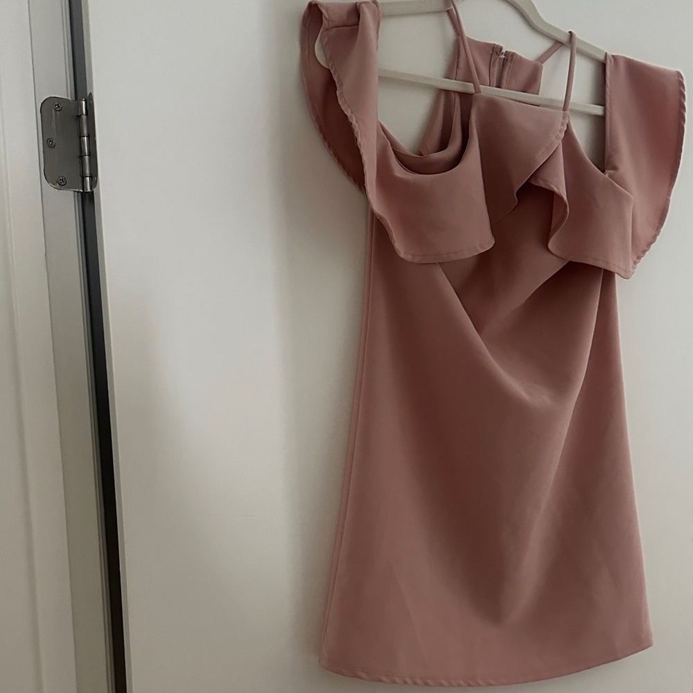 Charlotte Russe Dusty Pink Ruffle Mini Dress